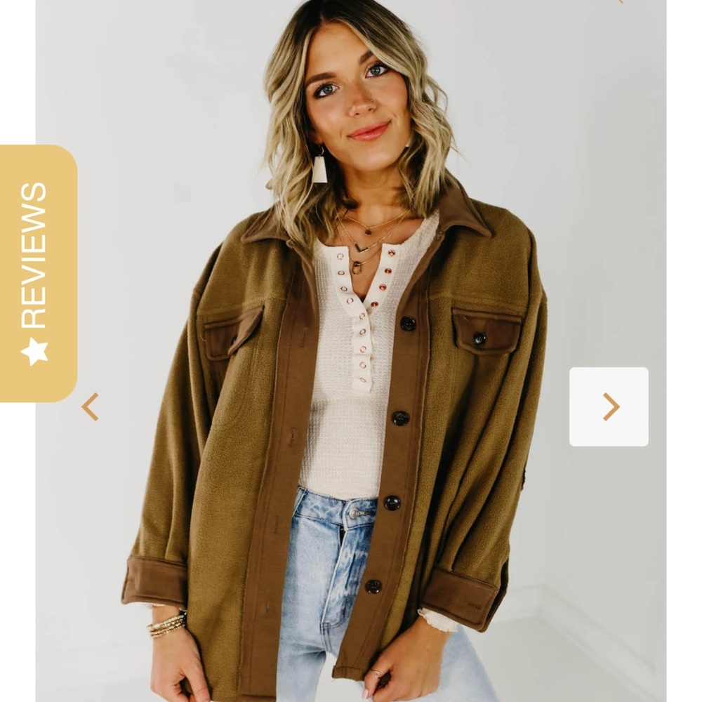 Bryce Fleece Shacket in Latte